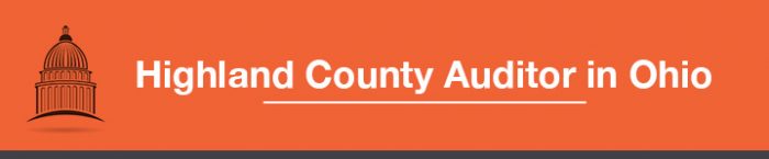 Highland County Auditor in Ohio (updated in 2017)